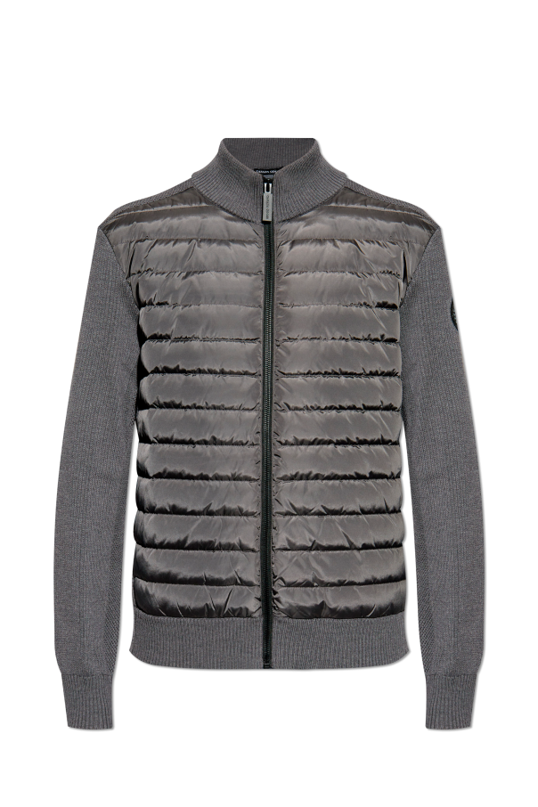 Grey Sweater with quilting Hybridge Canada Goose Vitkac Germany